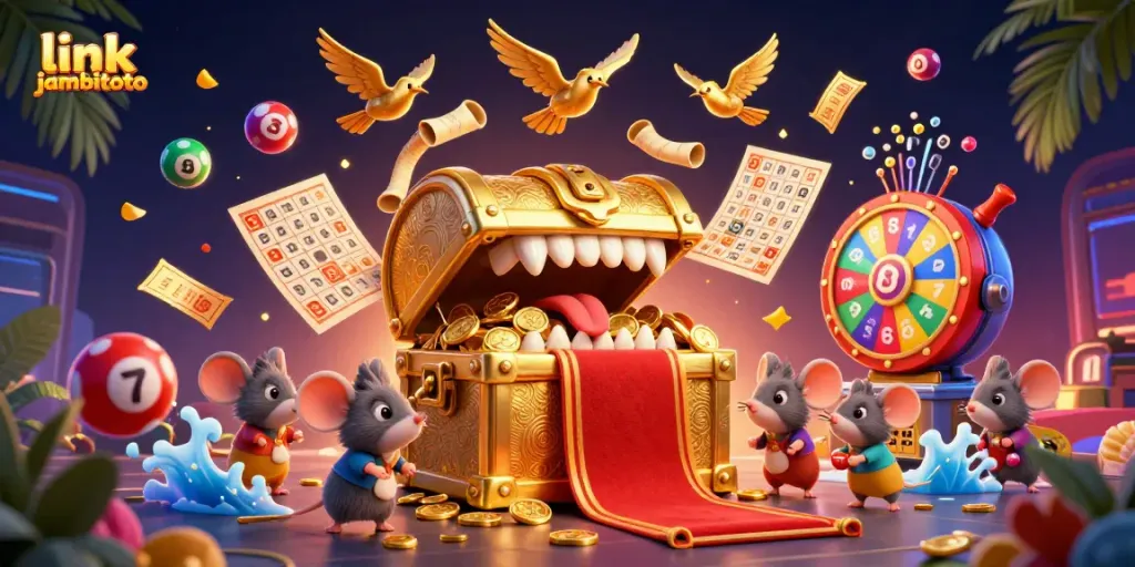 Engage in thrilling wins with link jambitoto as golden treasure chests and colorful lottery elements abound.
