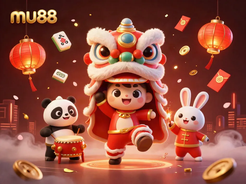 Engage with exciting gameplay at mu88 casino, illustrated with a vibrant celebration featuring magical elements.